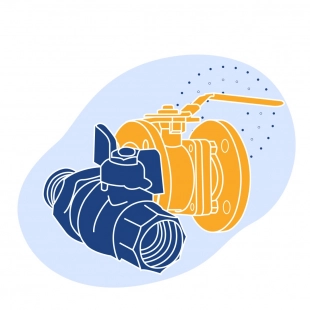 Титановый кран шаровой проходной фланцевый ДУ 150 мм РУ 25 кгс/см2 ГОСТ 9702-87