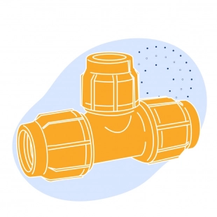 Тройник ПЭ переходной 90x90 мм