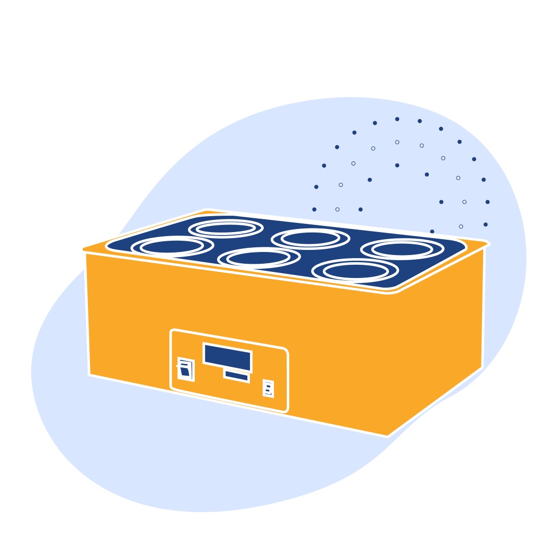 Лабораторная баня ЛБ62-2 540х380х240 мм 10.5 кг