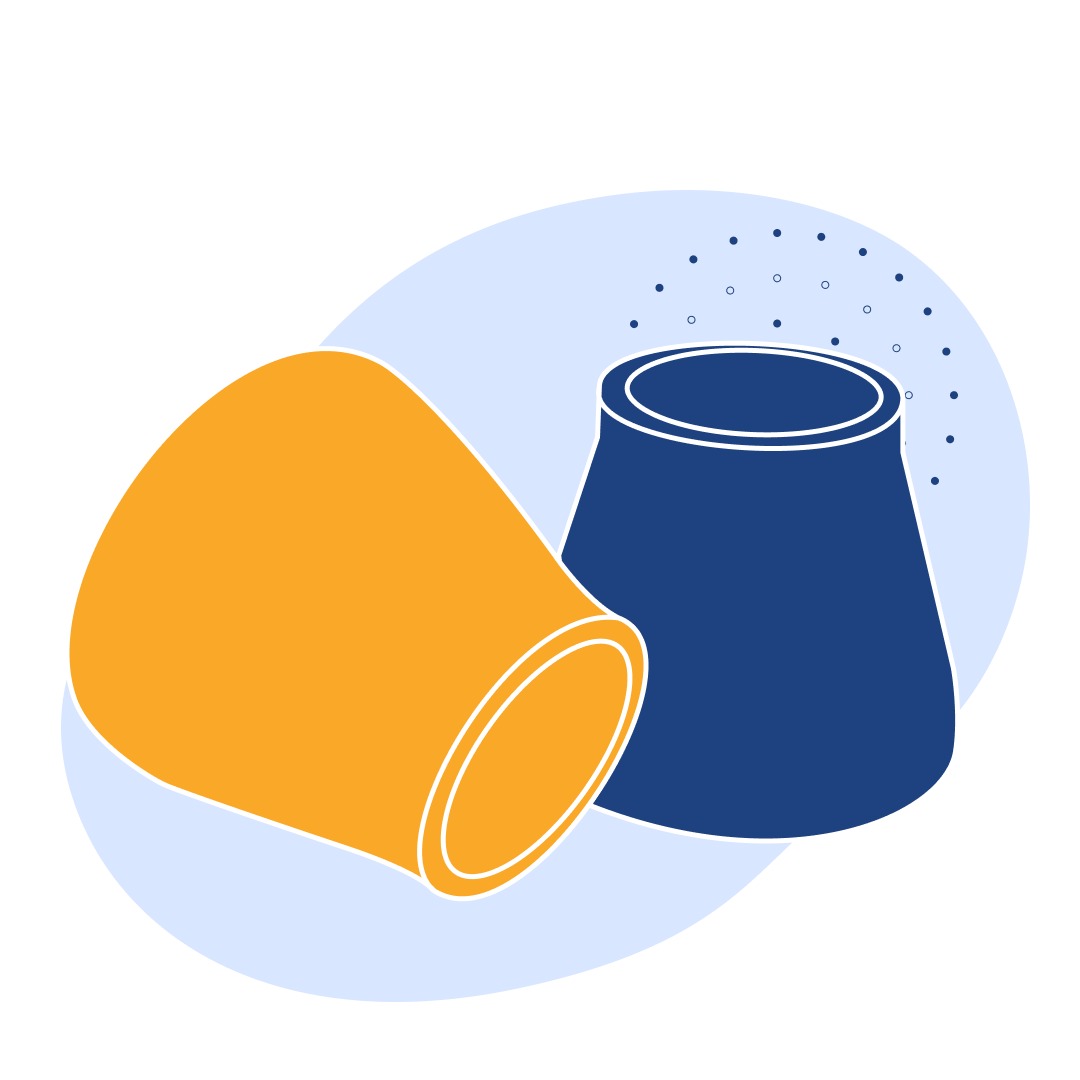 Переход оцинкованный концентрический Ду 76x32 мм