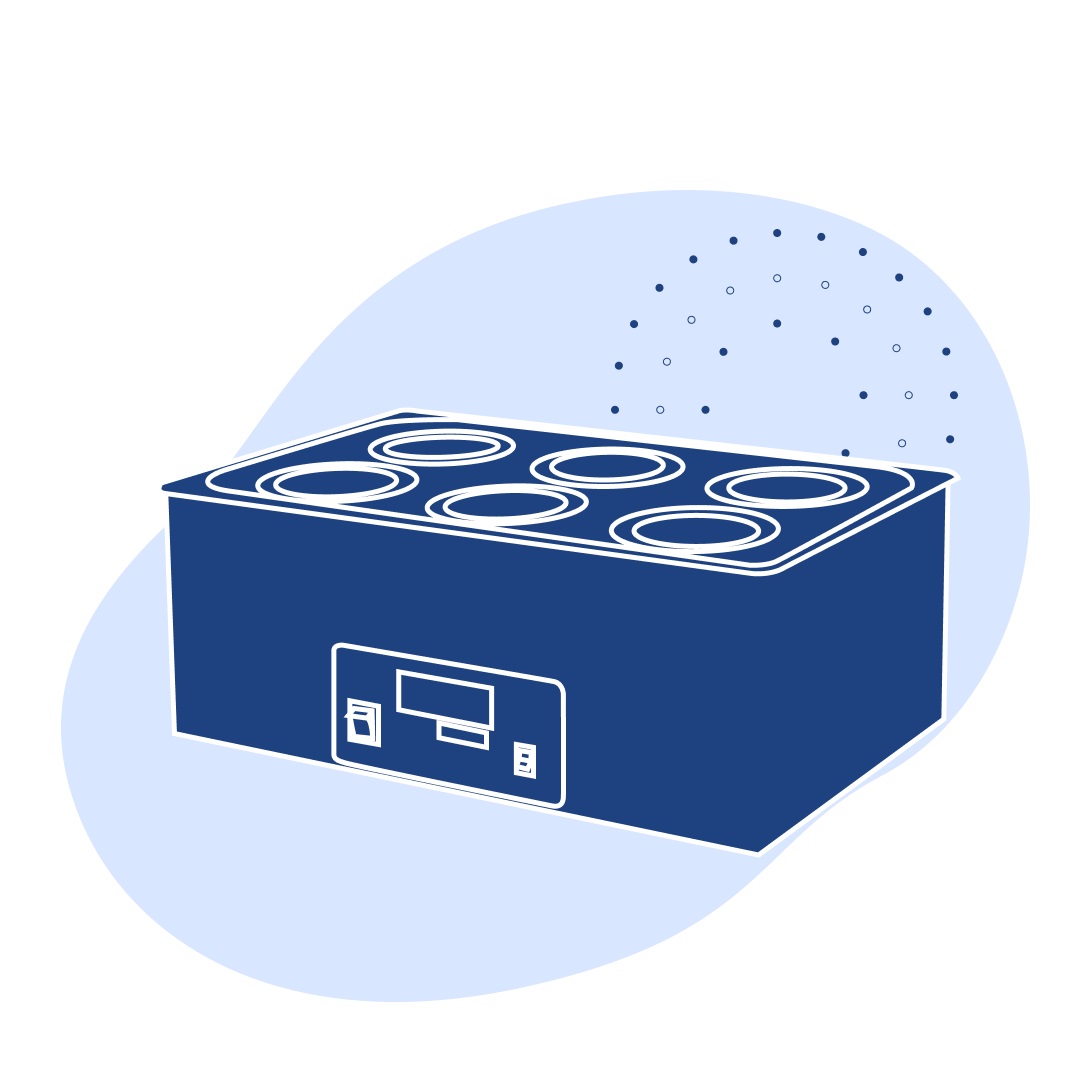 Лабораторная баня ЛБ62-2 540х380х240 мм 10.5 кг